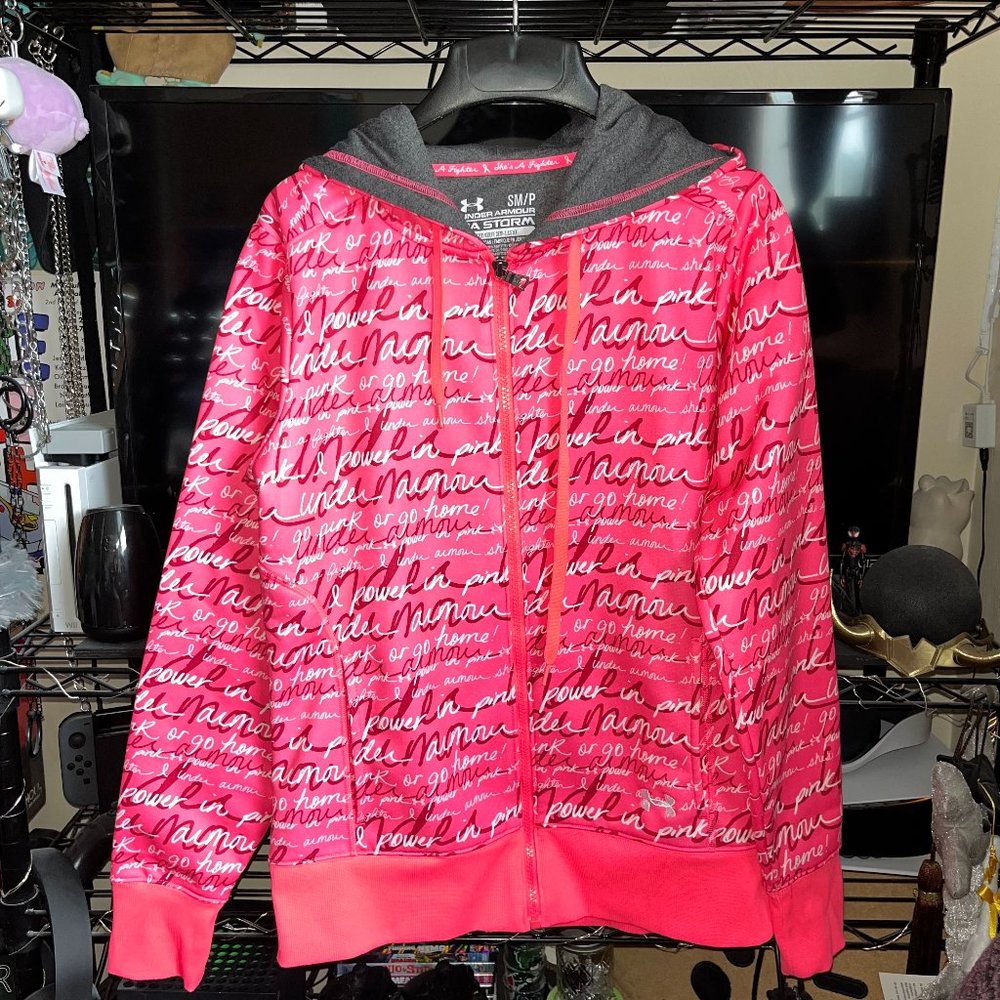 Small Under Armour Storm Breast Cancer Zip-Up Hoodie